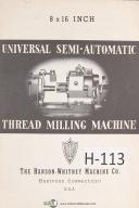 Hanson Whitney-Hanson Whitney Information 8 x 16 Inch Universal Semi-Auto Thread Milling Manual-Information-01